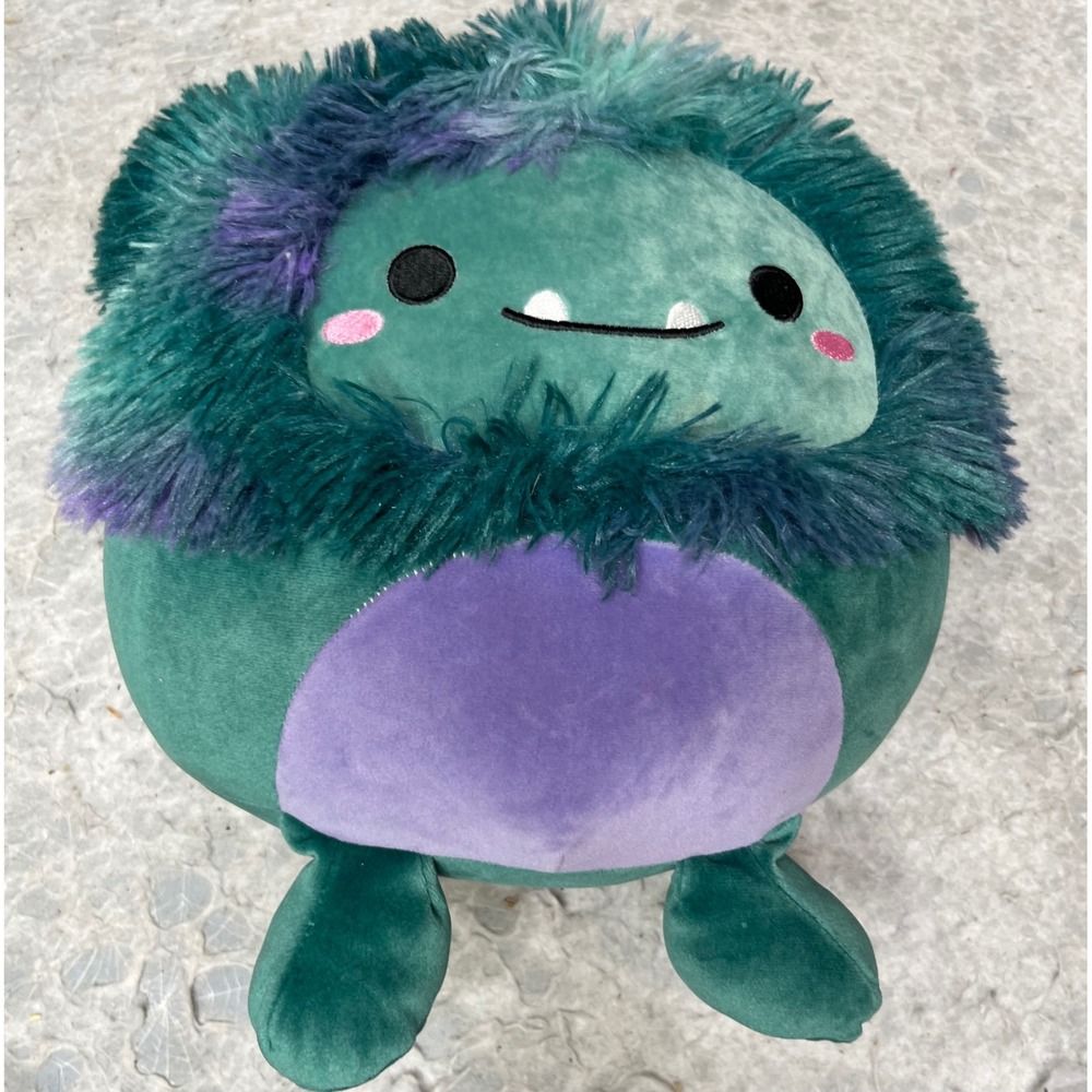 Squishmallows Dani the Bigfoot 11 Inch Teal Purple Plush Kellytoy Stuffed Animal